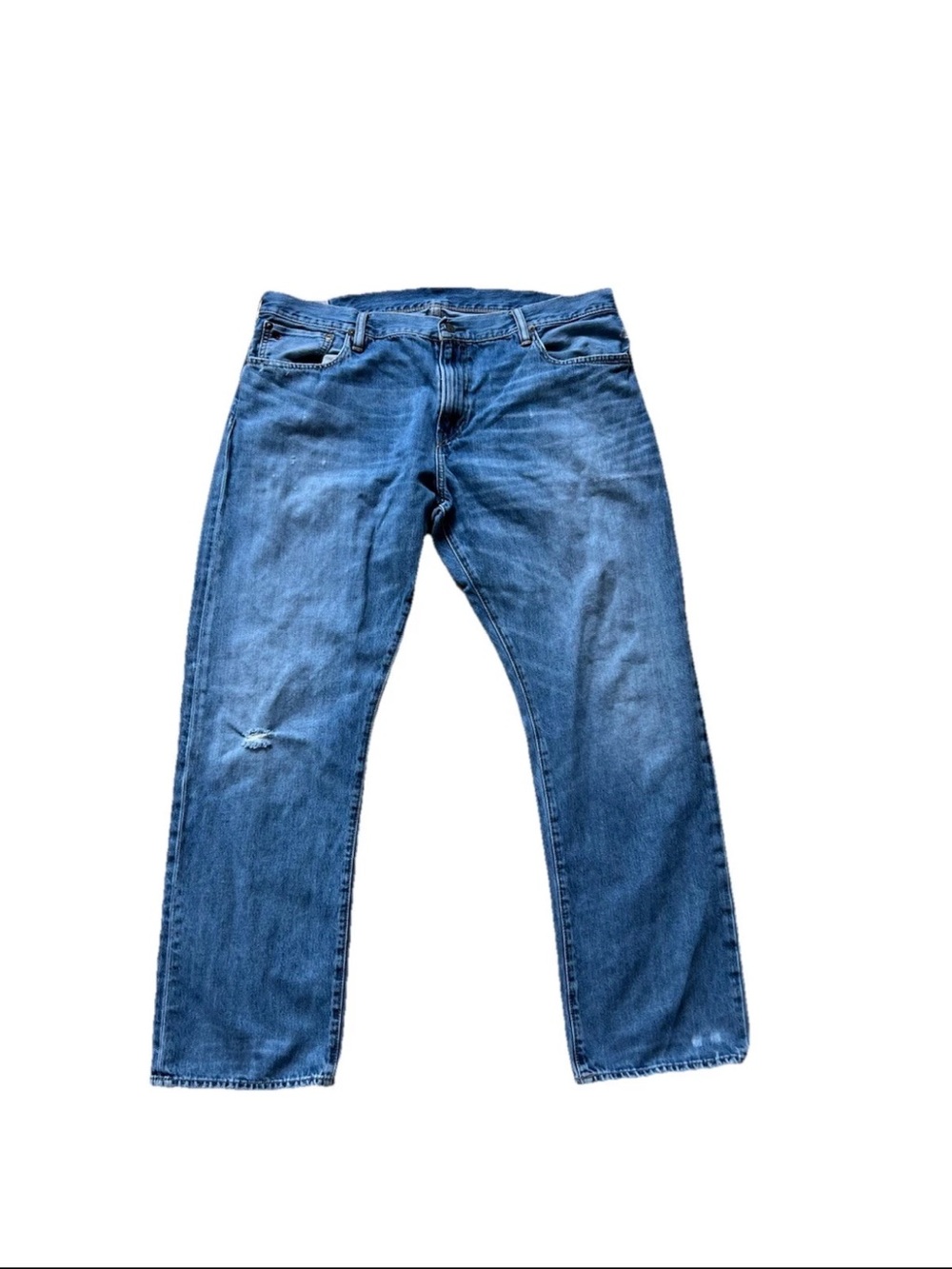 Polo Ralph Lauren Men's Denim Distressed Dungaree Jeans Size 38